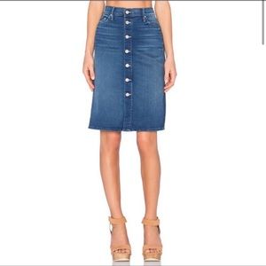MOTHER high waisted button midi skirt size 28